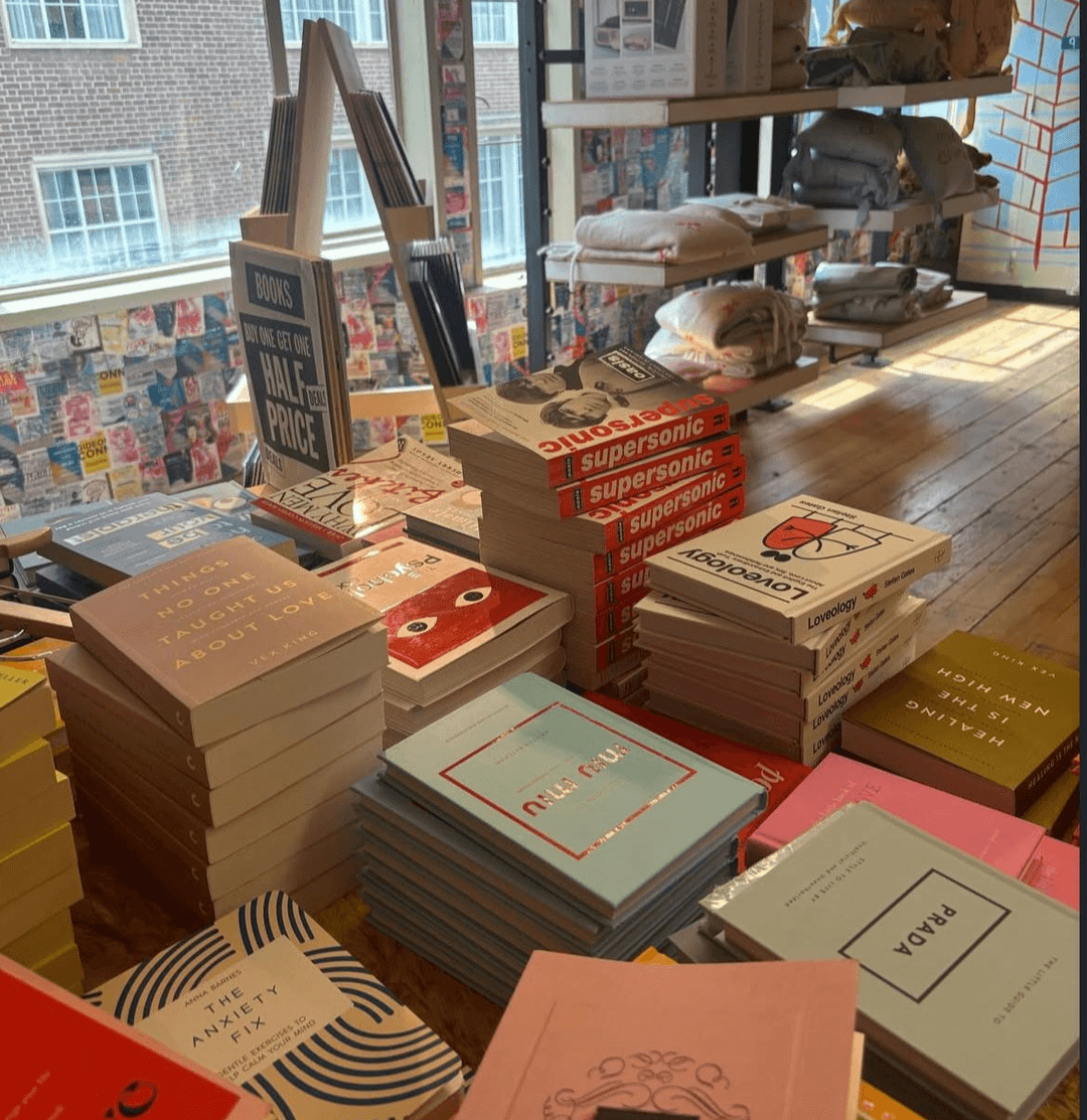 Books stacked